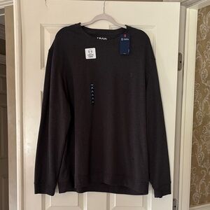 Izod Men's Dark Grey Crewneck Pullover Sweater